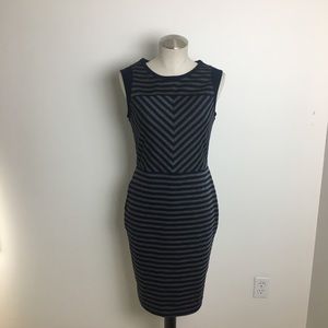 💕 Menora Target Striped Sheath Dress Bodycon